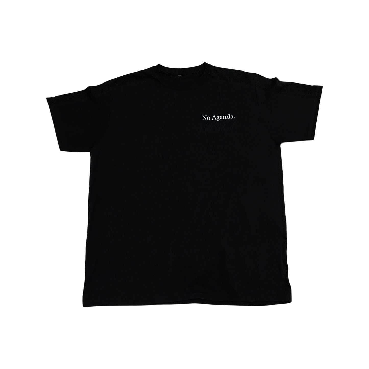 No Agenda. Black Heavyweight T-Shirt