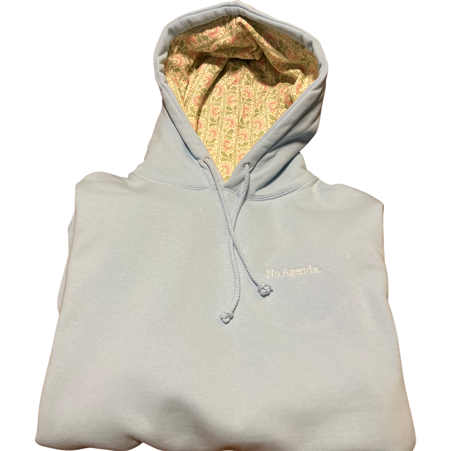 No Agenda. Blue Aqua Heavyweight Hoodie