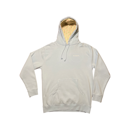No Agenda. Blue Aqua Heavyweight Hoodie